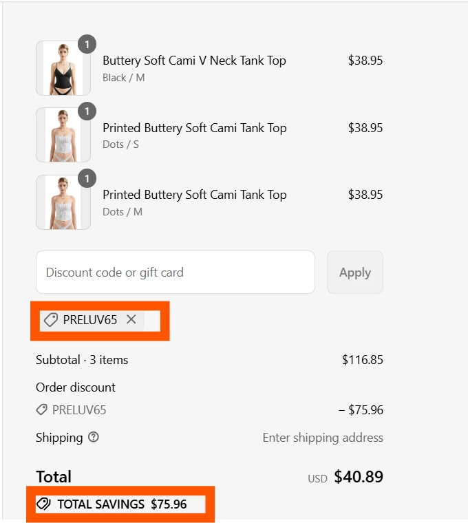 Suuksess verified Coupon code PRELUV65